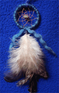 Dreamcactcher pendentif : variation bleue