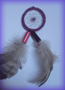 Dreamcatcher pendentif : Rose & violet