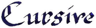 cursive