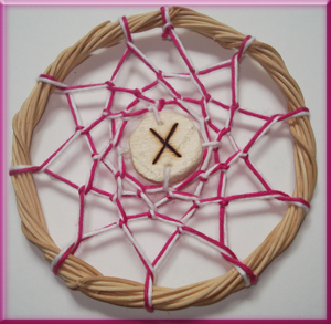 Dreamcatcher grigri : Fuchsia Rune
