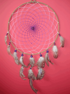 Dreamcatcher grand : nuances violettes