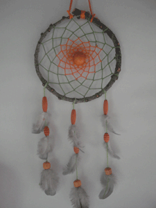 Dreamcatcher moyen : vert et orange